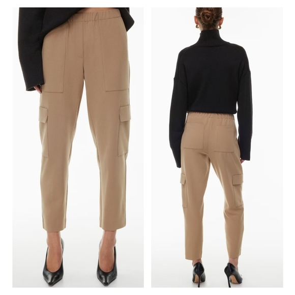 Babaton Pants - Arytzia Babaton Titan Cargo Pant womens 2 cotton/silk mid rise stretch waistband